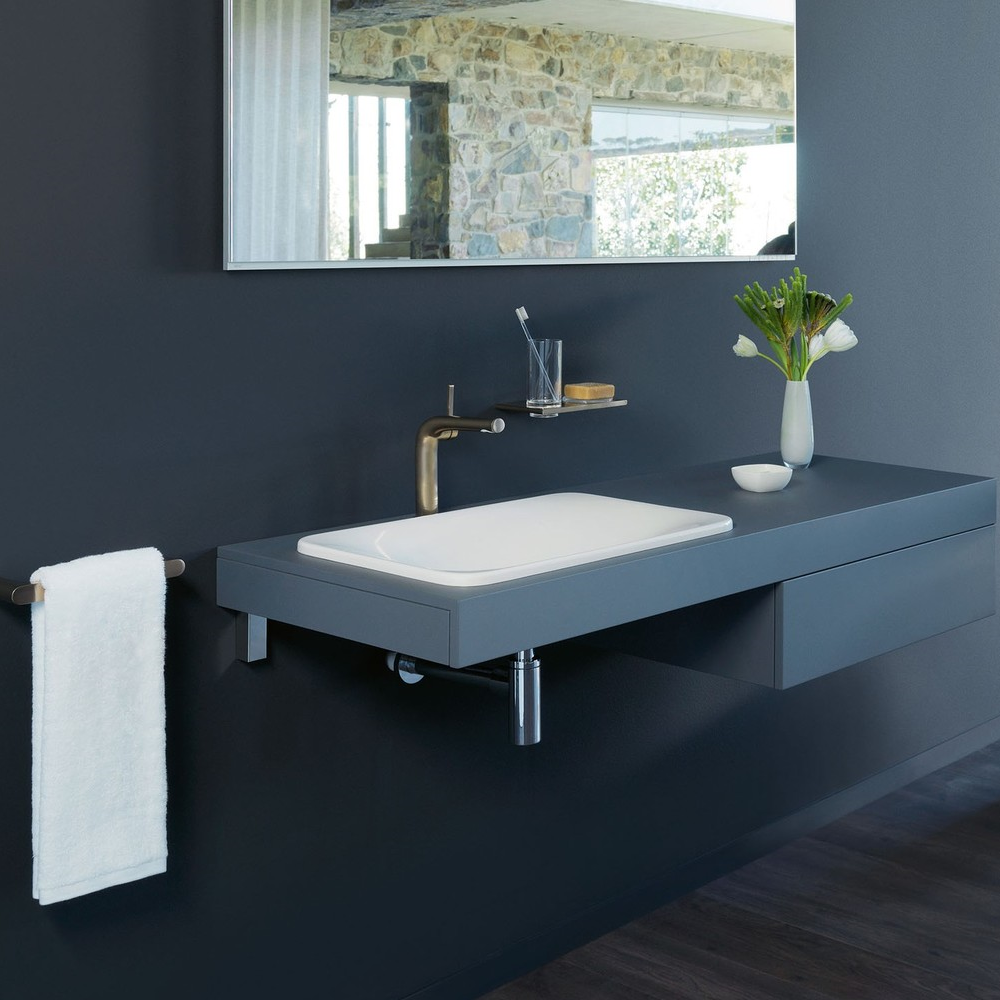 Duravit DuraStyle Basic - Umývadlo do nábytku 450x350 mm, s prepadom, biela 07434500002