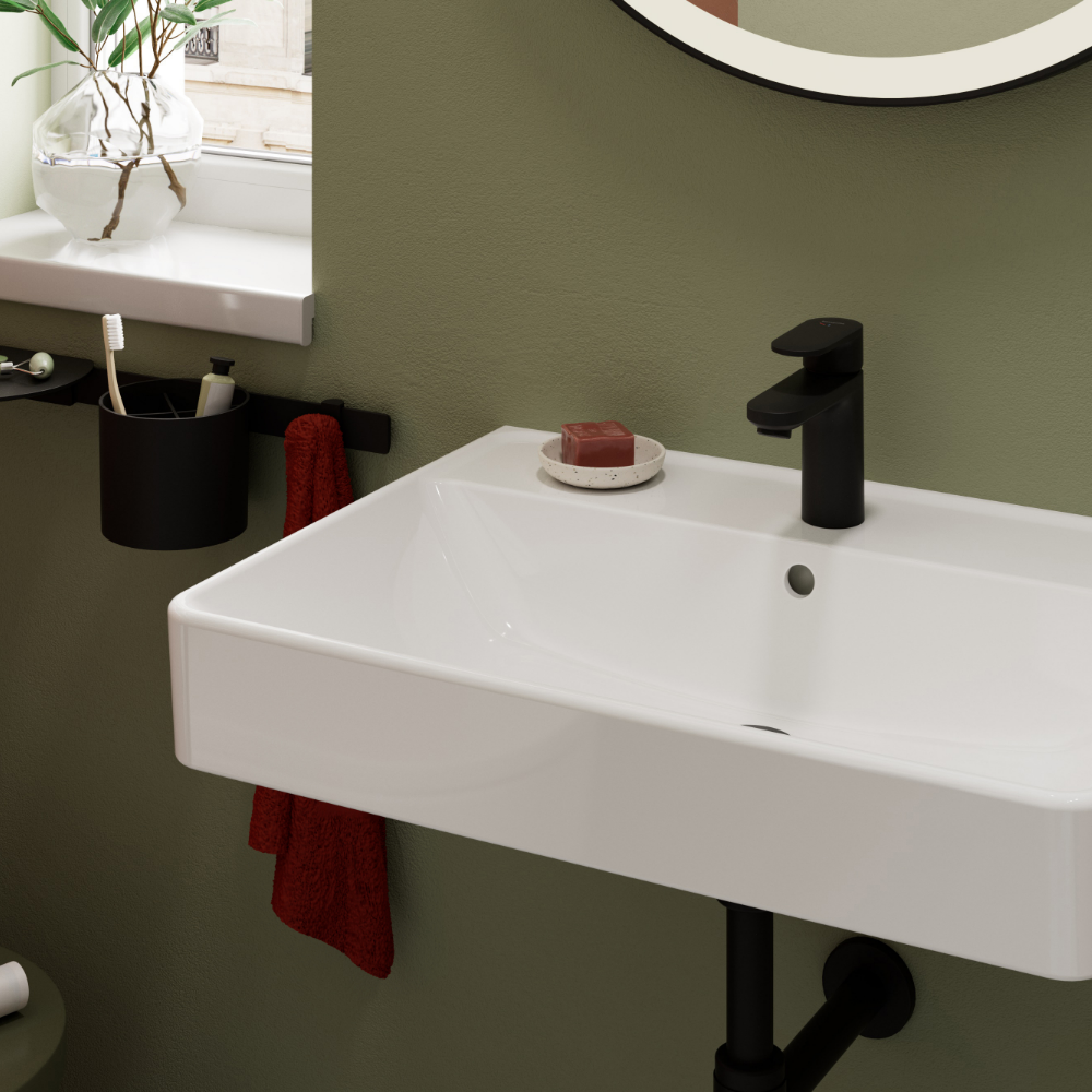 Duravit DuraStyle Basic - Umývadlo do nábytku 450x350 mm, s prepadom, biela 07434500002