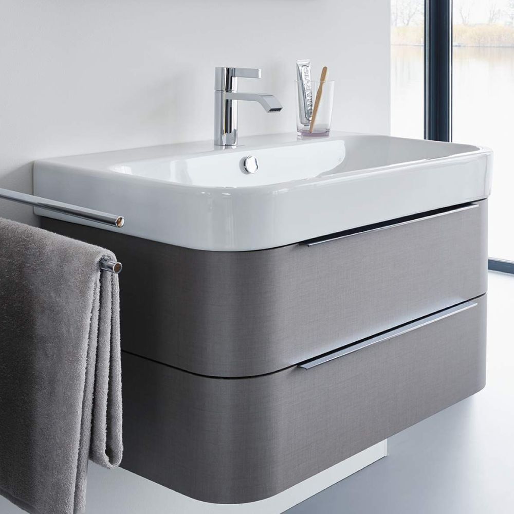 Duravit DuraStyle Basic - Umývadlo do nábytku 450x350 mm, s prepadom, biela 07434500002