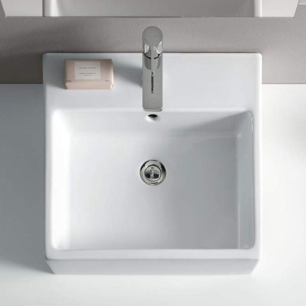 Duravit DuraStyle Basic - Umývadlo do nábytku 450x350 mm, s prepadom, biela 07434500002