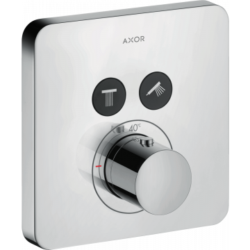 Axor ShowerSelect - Termostatická batéria pod omietku pre 2 spotrebiče, chróm 36707000