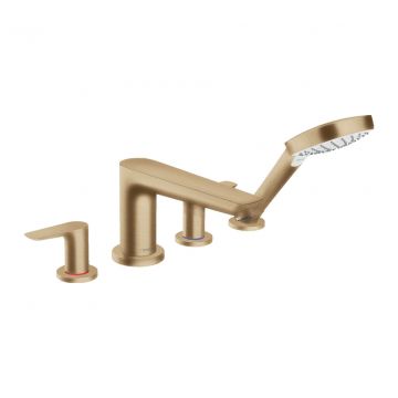 Hansgrohe Talis E - Štvorotvorová batéria na okraj vane, kartáčovaný bronz 71748140