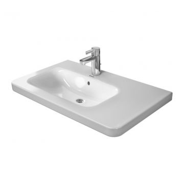 Duravit DuraStyle - Umývadlo s prepadom 800x480 mm s odkladacím priestorom vpravo, biela 232580000