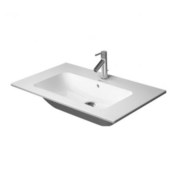 Duravit ME by Starck - Umývadlo 830x490 mm, 3 otvory pre batériu prepichnuté, biela 2336830030