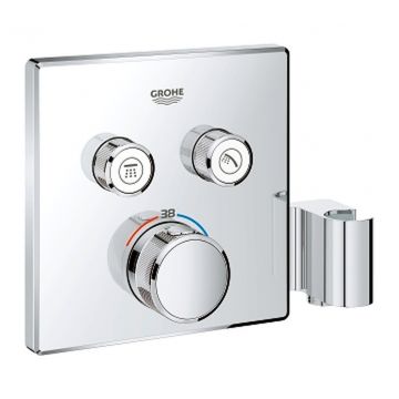 GROHE Grohtherm Smart Control - Termostat pod omietku pre dva spotrebiče s integrovaným držiakom sprchy, chróm 29125000