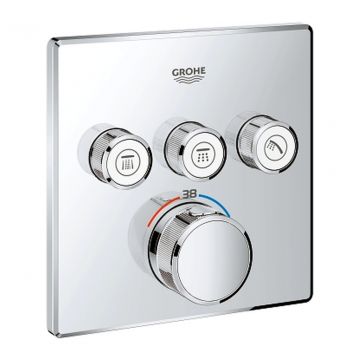 GROHE Grohtherm SmartControl - Termostat pre podomietkovú inštaláciu s 3 ventilmi, chróm 29126000