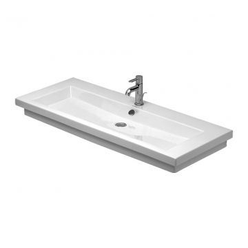 Duravit 2nd floor - Umývadlo do nábytku 1200x505 mm, s prepadom, biela 0491120000