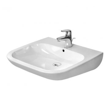 Duravit D-Code - Umývadlo 600x550 mm, s prepadom, biela 2312600002