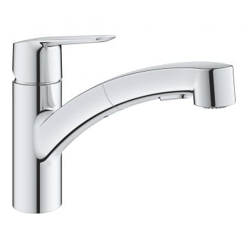 GROHE Start - Páková drezová batéria s výsuvnou sprchou, chróm 30307001