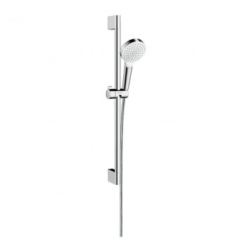 Hansgrohe Crometta - Sprchová súprava 1jet so sprchovou tyčou 65 cm, biela/chróm 26533400