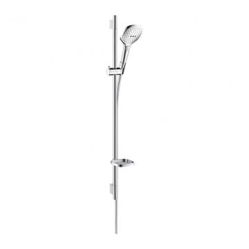 Hansgrohe Raindance Select E - Sprchová súprava 120 3jet EcoSmart 9 l/min so sprchovou tyčou 90 cm, biela/chróm 26623400