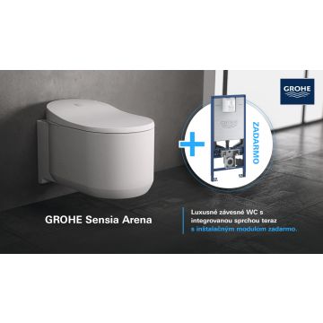 GROHE Sensia Arena - Závesné WC so sprchou + DARČEK inštalačný systém GROHE Rapid SLX, biela 39354SH1