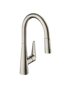 Hansgrohe Talis M51 - Kuchynská páková batéria 200 s výsuvnou sprchou, vzhľad nerezu 72813800