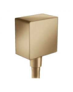 Hansgrohe FixFit - Nástenné kolienko Square so spätným ventilom, kartáčovaný bronz 26455140