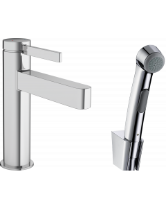 Hansgrohe Finoris - Páková umývadlová batéria 110 s ručnou sprchou Bidette a sprchovou hadicou 160 cm, chróm 76210000