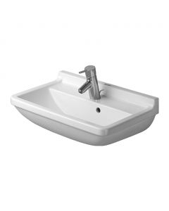 Duravit Starck 3 - Umývadlo Compact 600x370 mm, 1 otvor pre batériu prepichnutý, biela 0301600000