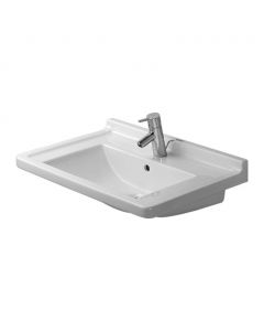 Duravit Starck 3 - Nábytkové umývadlo 700x490 mm, 1 otvor pre batériu prepichnutý, biela 0304700000