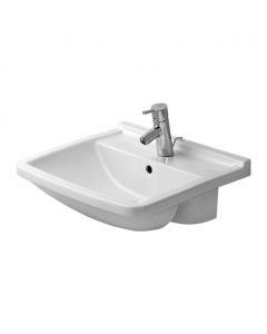 Duravit Starck 3 - Polozápustné umývadlo 550x460 mm, 1 otvor pre batériu prepichnutý, biela 0310550000