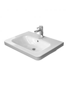 Duravit DuraStyle - Umývadlo do nábytku 650x480 mm, 1 otvor pre batériu prepichnutý, biela 2320650000