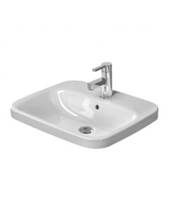 Duravit DuraStyle - Vstavané umývadlo 560x455 mm, 1 otvor pre batériu prepichnutý, biela 0374560000