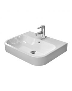 Duravit Happy D.2 - Umývadlová misa s prepadom, otvor pre batériu prepichnutý, 600x460 mm, biela 2315600000