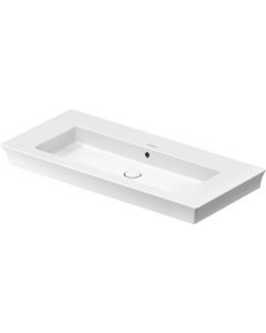 Duravit White Tulip - Umývadlo do nábytku s prepadom 1055x490 mm, bez otvoru na batériu, Push-Open ventil s keramickou krytkou, biela 2363100060