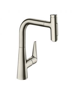 Hansgrohe Talis Select M51 - Kuchynská páková batéria s vyťahovacou sprškou, vzhľad nerezu 72824800