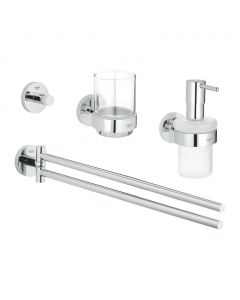 GROHE Essentials - Sada doplnkov do kúpeľne 4v1, chróm 40846001