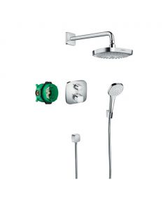 Hansgrohe Croma Select E - Sprchový systém pod omietku s termostatom Ecostat E, chróm 27294000