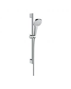 Hansgrohe Croma Select E - Sprchová sada Multi EcoSmart 9 l/min so sprchovou tyčou 65 cm , biela/chróm 26581400