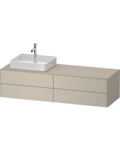 Duravit White Tulip - Skrinka pod 2 umývadlá, závesná, 4 zásuvky, doska s 1 výrezom, 1600x550 mm, WT4867 L/R