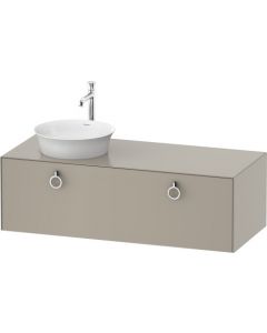 Duravit White Tulip - Skrinka pod umývadlo, závesná, 1 zásuvka, doska s 1 výrezom, 1300x550 mm, WT4982 L/R