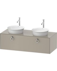 Duravit White Tulip - Skrinka pod umývadlo, závesná, 1 zásuvka, doska s 2 výrezmi, 1300x550 mm, WT4983 B