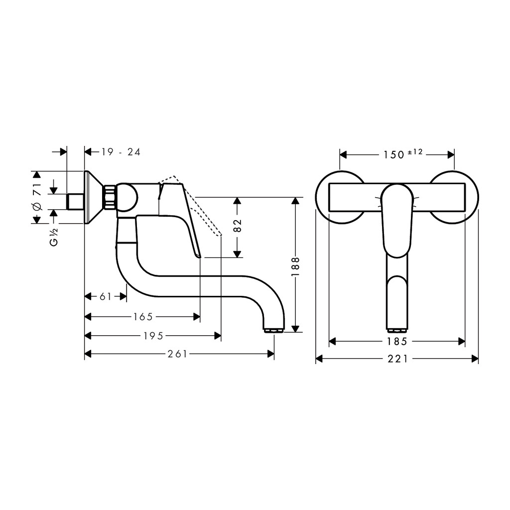 Obrázok Hansgrohe Focus E2 - Páková dřezová baterie, chrom 31825000