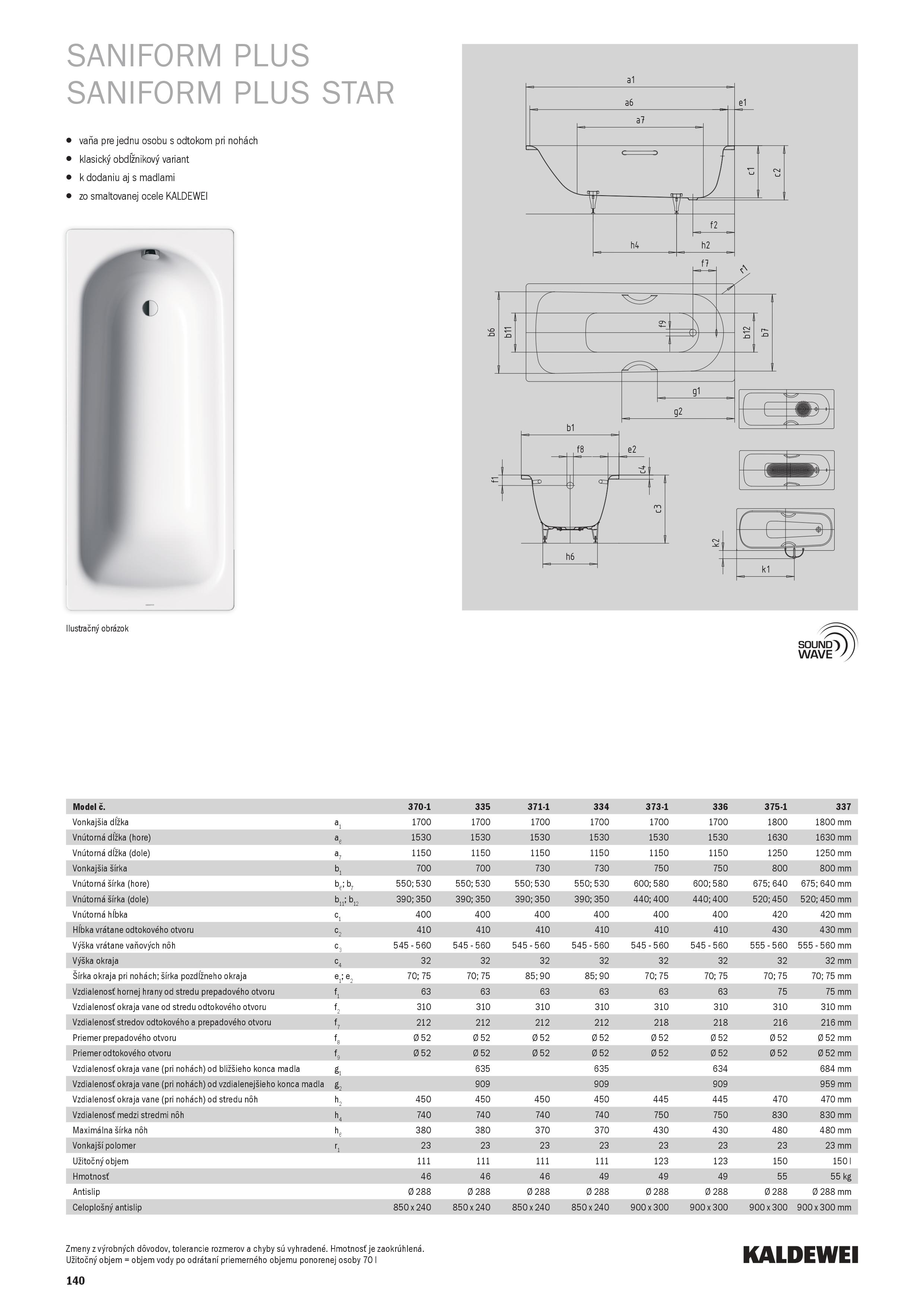 Obrázok Kaldewei - SANIFORM PLUS 375-1 vana 180x80, 112800010001 (KV300277)