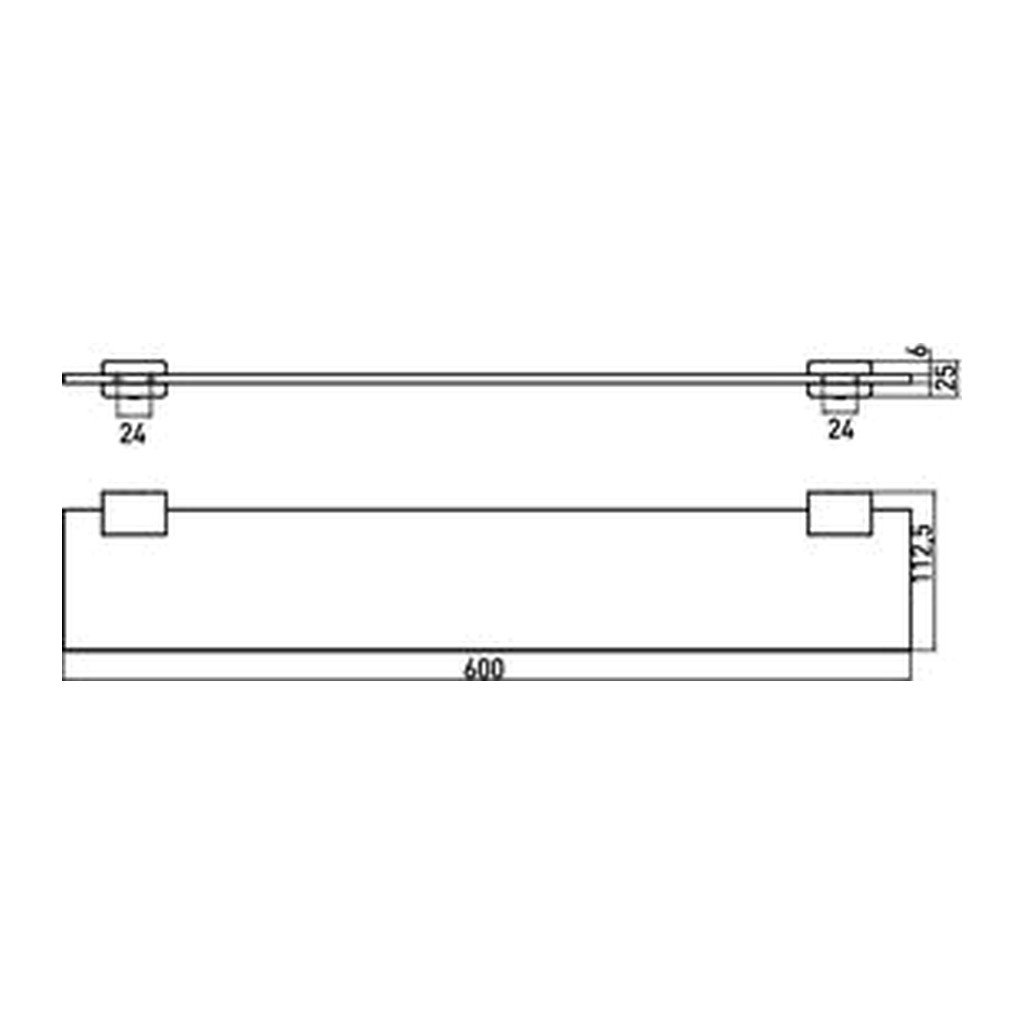 Obrázok Emco Loft - polička 60 cm,chróm 051000160