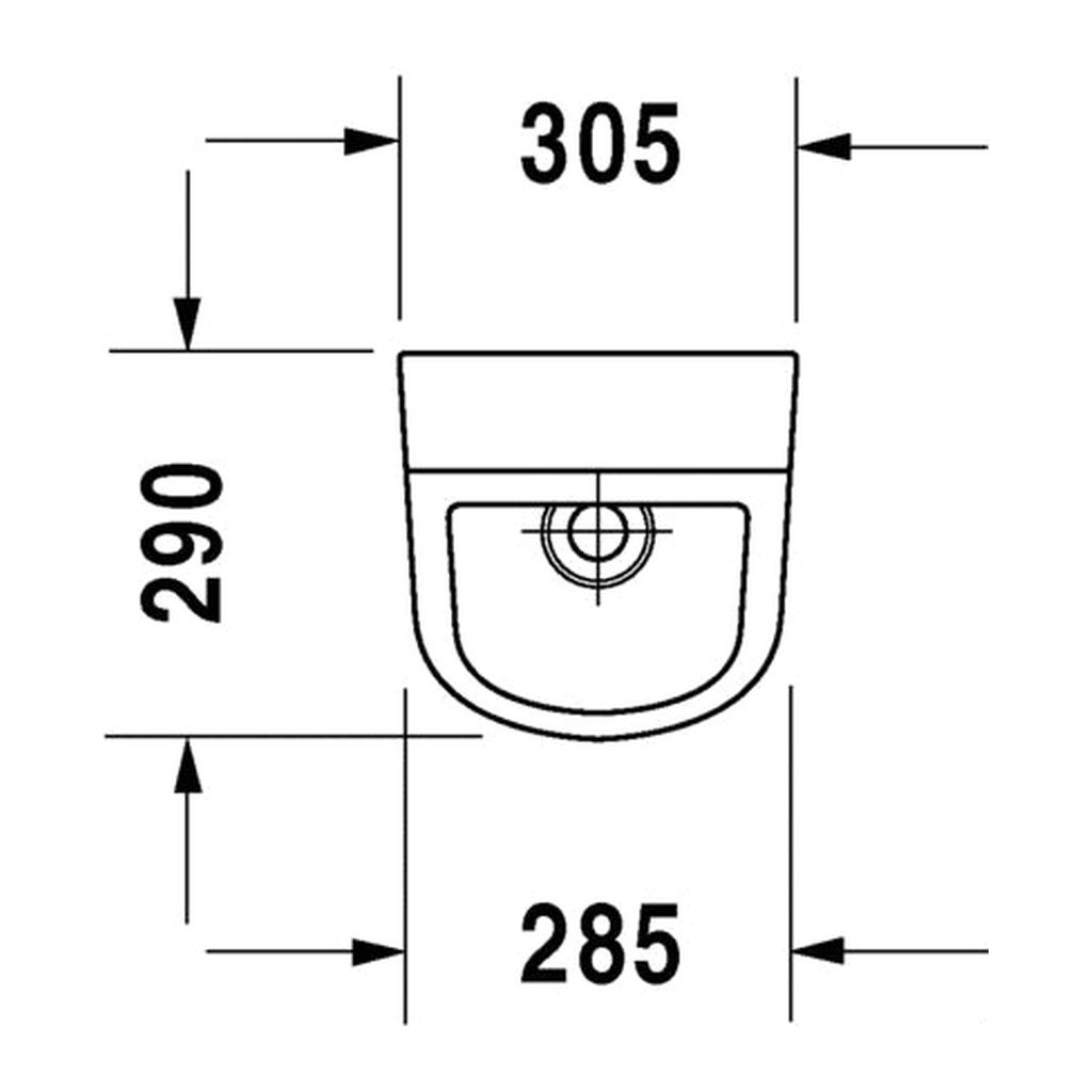 Obrázok DURAVIT - D-Code Pisoár, zadný prívod vody, Rimless, alpská biela (0829300000)