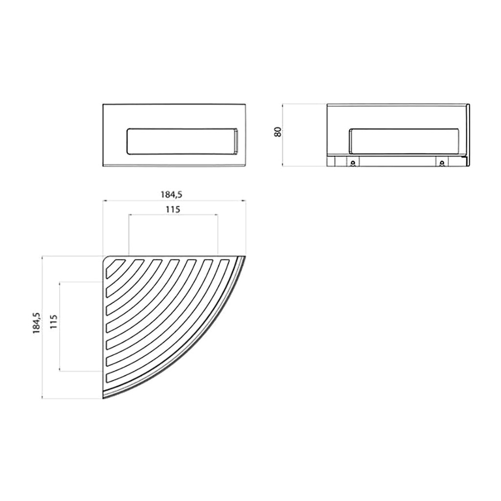 Obrázok Emco System 2 - Košík do sprchového kúta, 185 mm 354500121