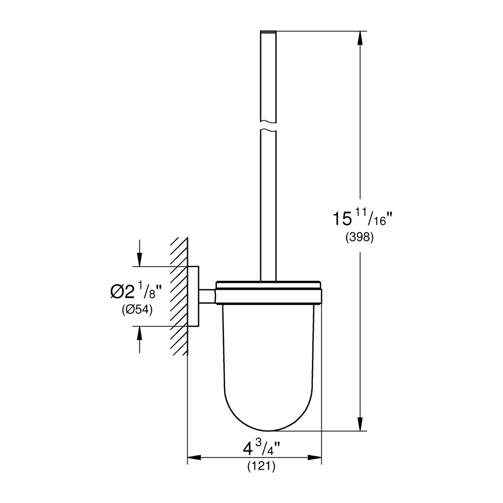 Obrázok GROHE - Essentials Souprava na čištění toalety, kartáčovaný Warm Sunset (40374DL1)