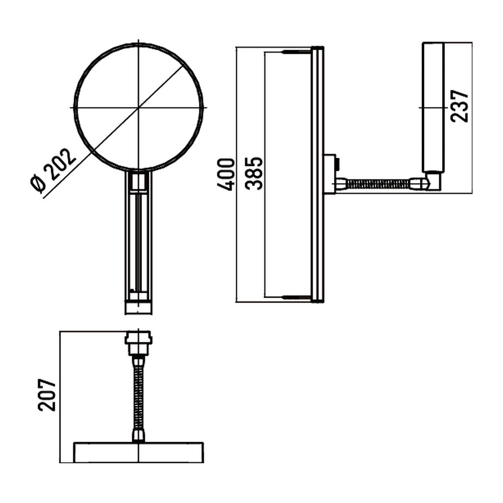 Obrázok Emco Cosmetic mirrors Prime - Holiace a kozmetické nástenné neosvetlené zrkadlo, 3 a 7 násobné zväčšovanie, chróm​ 109500115