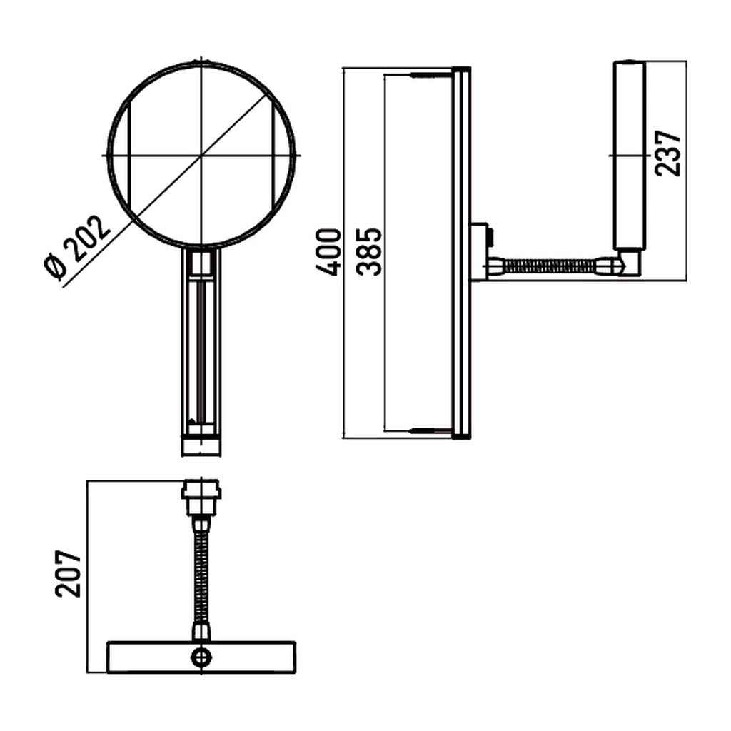 Obrázok Emco Cosmetic mirrors Prime - Kozmetické zrkadlo nástenné s LED osvetlením, 3 a 7 násobné zväčšovanie, chróm 109506012