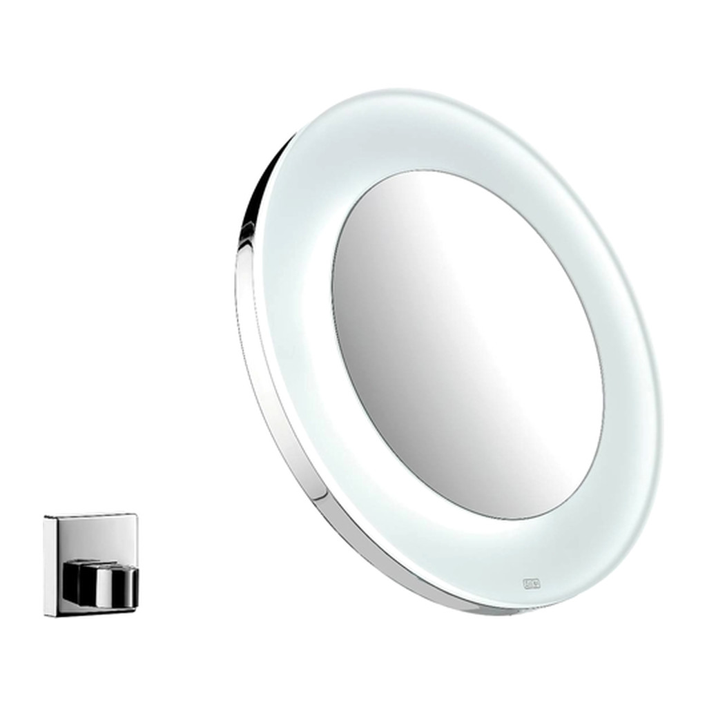 Obrázok Emco Cosmetic mirrors Prestige - Kozmetické zrkadlo s LED osvetlením napájané z batérie, 5 násobné zväčšovanie, chróm 109600113