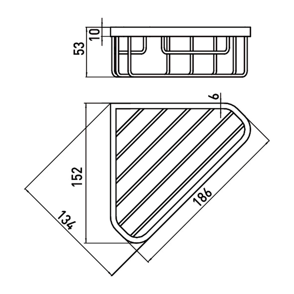 Obrázok Emco System 2 - Rohový držiak mydla, chróm 354500107