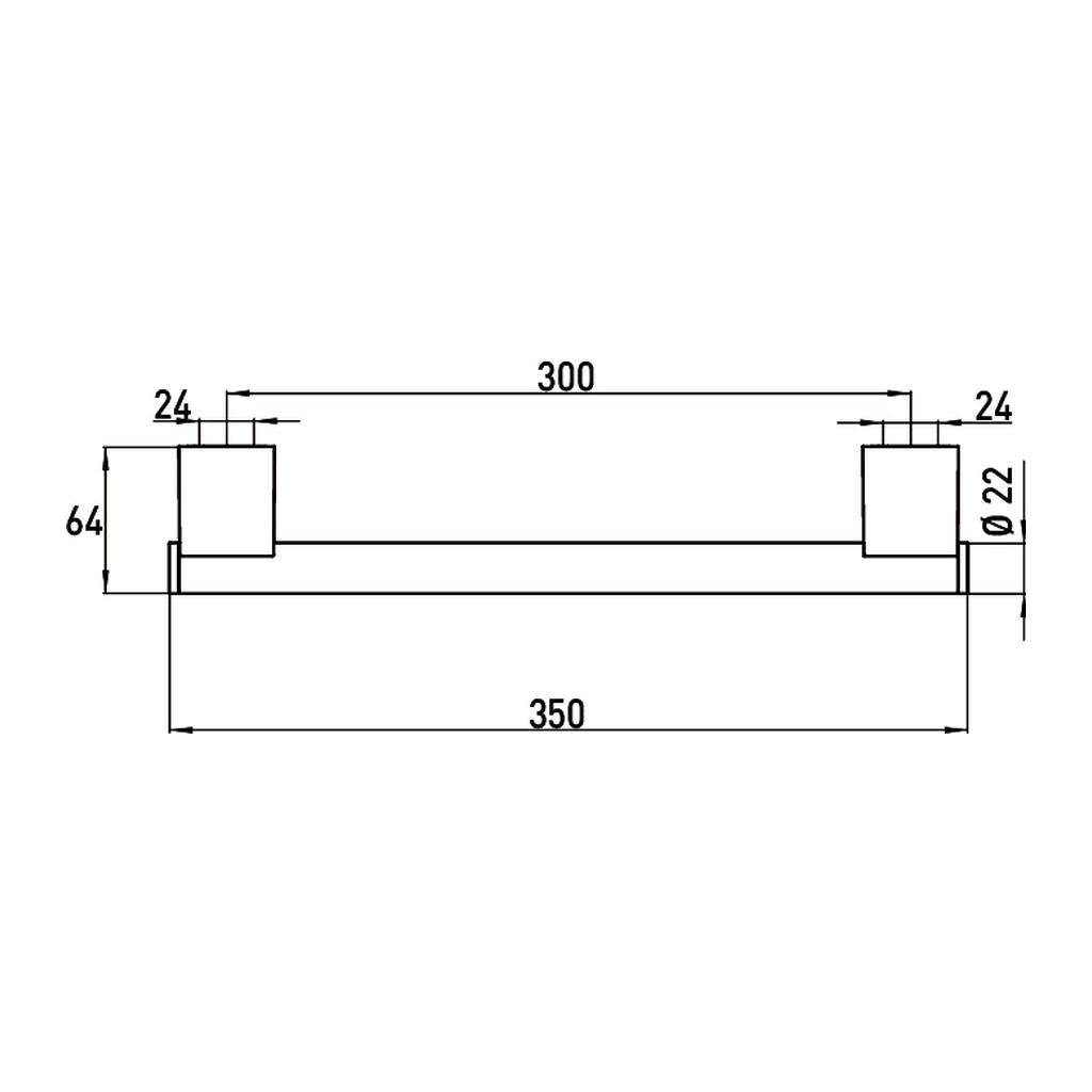 Obrázok Emco System 2 - Madlo k vani 350 mm, chróm 357000130