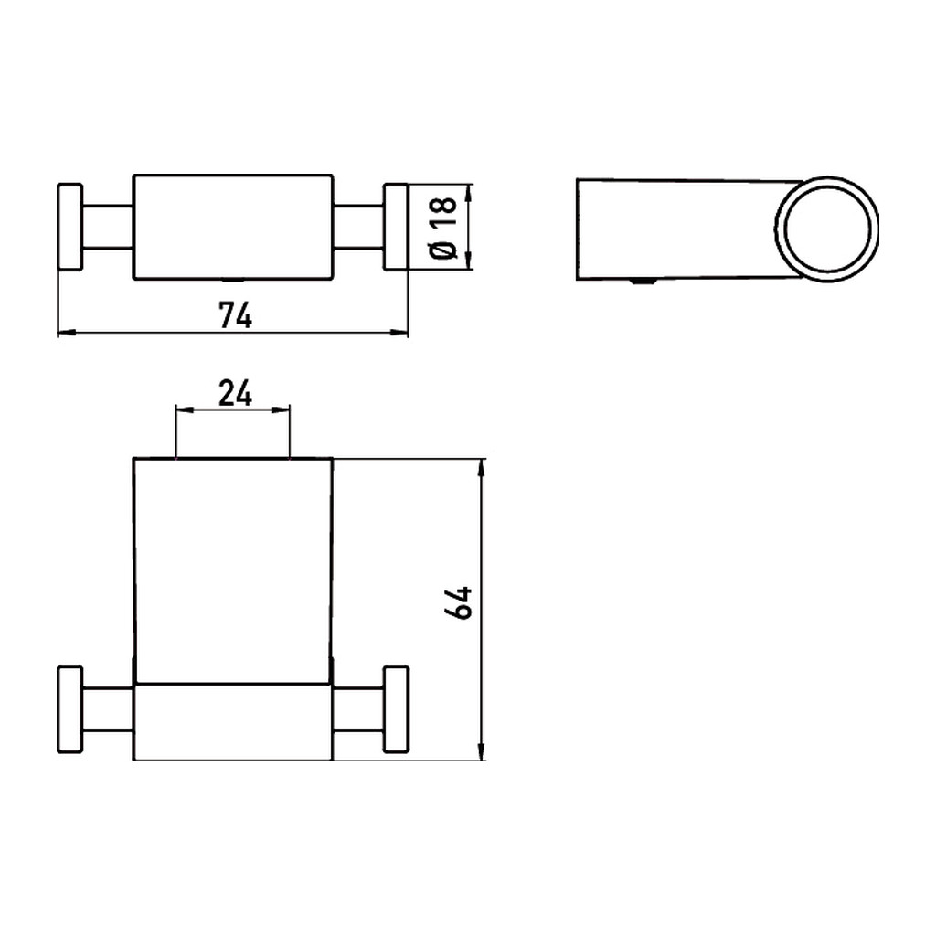 Obrázok Emco System 2 - Dvojitý háčik, chróm 357500100