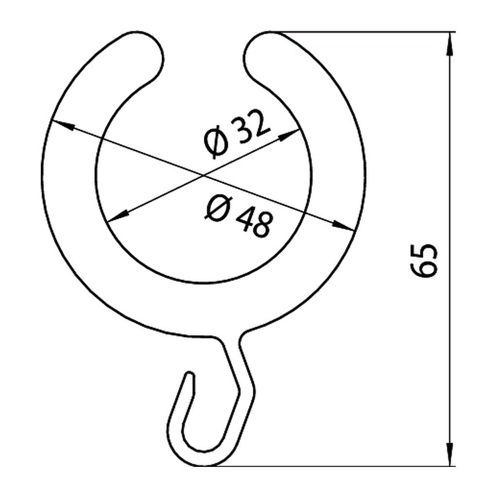 Obrázok Emco System 2 - Sprchové závesné krúžky 100 kusov, biela 358713901