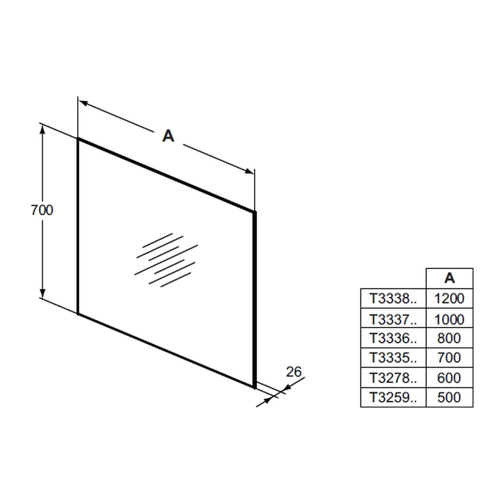 Obrázok Ideal Standard Mirror&Light - Zrcadlo 700x700 mm s LED podsvícením T3335BH