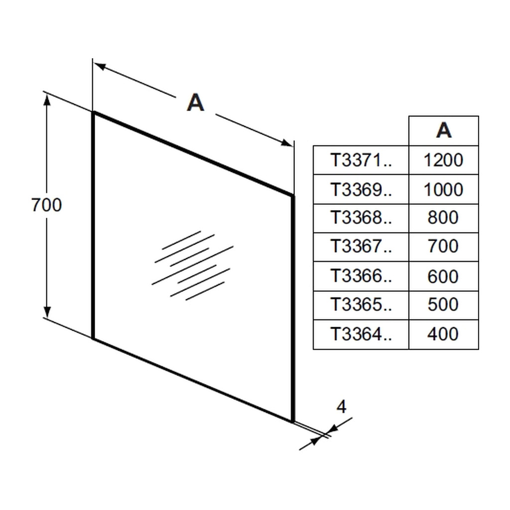 Obrázok Ideal Standard Mirror&Light - Zrcadlo 700x700 mm T3367BH