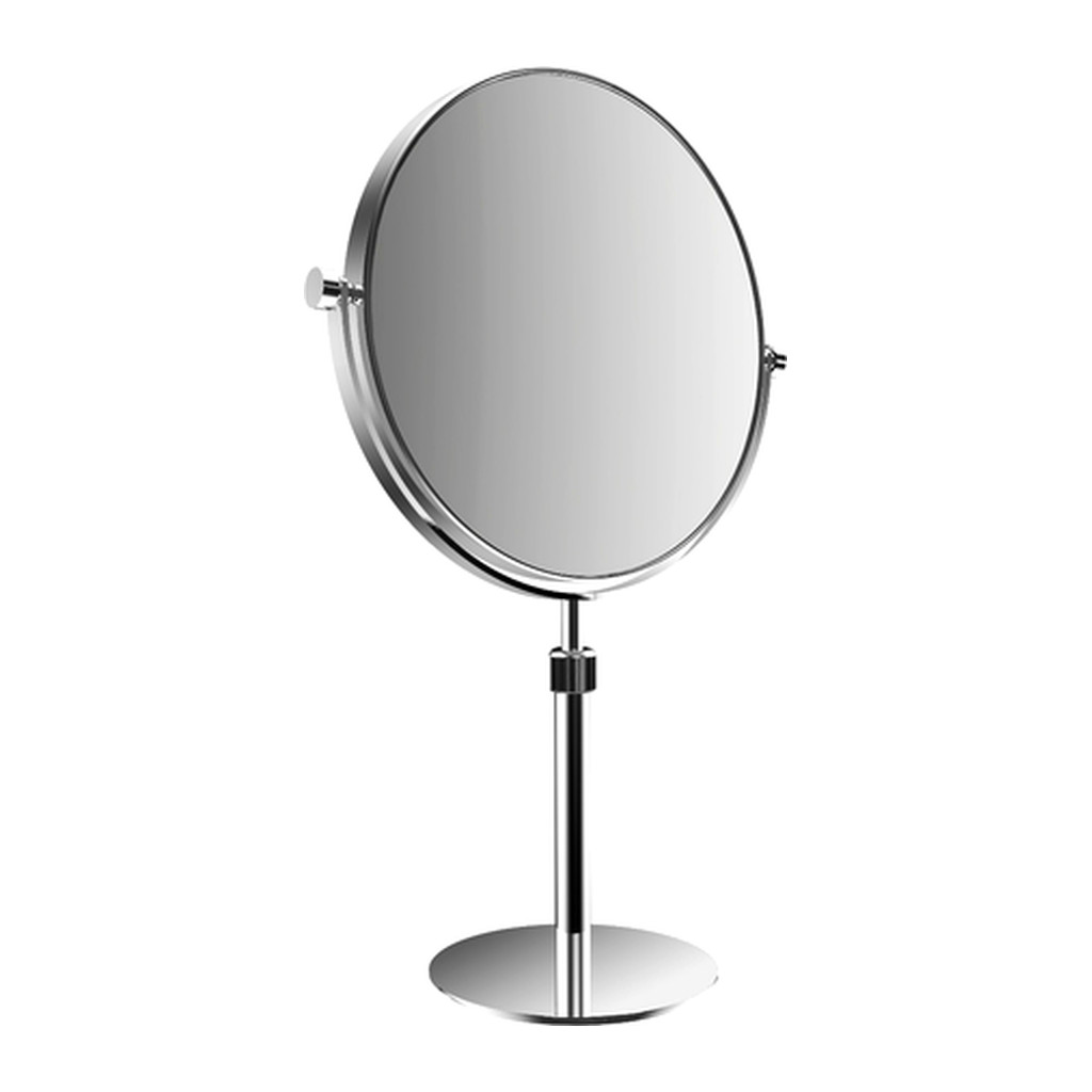 Obrázok Emco Cosmetic mirrors Pure - Stojace okrúhle holiace a kozmetické zrkadlo, Ø 229 mm, 3 násobné zväčšovanie, chróm 109400120