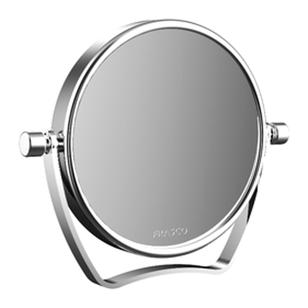 Obrázok Emco Cosmetic mirrors Pure - Stojace okrúhle cestovné zrkadlo, Ø 90 mm, 3 násobné zväčšovanie, chróm 109400122